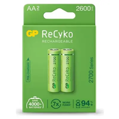 GP ŞARJ EDİLEBİLİR KALEM PİL 2700 MAH AA 2 ADET