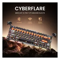 GravaStar Mercury K1 Pro CyberFlare RGB %75 TKL X Kailh Switch Kablolu/Kablosuz Mekanik Oyuncu Klavyesi