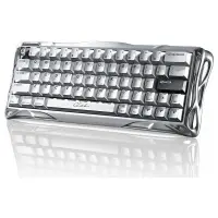 GravaStar Mercury V60 Pro Chrome Silver Deluxe Edition RGB %60 TKL UFO Magnetic Switch Kablolu Mekanik Oyuncu Klavyesi
