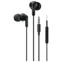 Havit E335P Kulak İçi Kablolu Mikrofonlu Kulaklık 3.5mm Jack 1.2m Kablo - Siyah