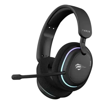 Havit Gamenote Fuxi-H7 Siyah RGB USB Kablolu/Kablosuz Kulak Üstü Oyuncu Kulaklığı