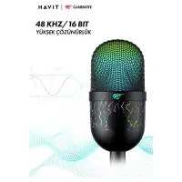 Havit Gamenote GK52 RGB Oyuncu ve Yayıncı Mikrofonu