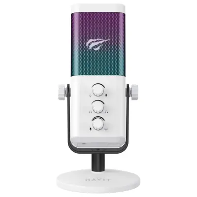 Havit GK65 RGB Profesyonel Beyaz Yayıncı Mikrofonu