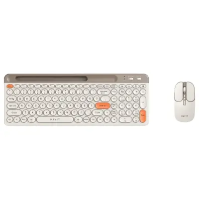 Havit KB835WB Bej Kablosuz Klavye Mouse Seti