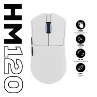 Hawk Gaming Chair HM120 Beyaz Şarjlı Optik Kablolu/Kablosuz Oyuncu Mouse