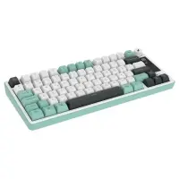 HK255 Membrane LCD RGB Kablosuz/Bluetooth Gri Yeşil %75 Türkçe Gaming Oyuncu Klavye