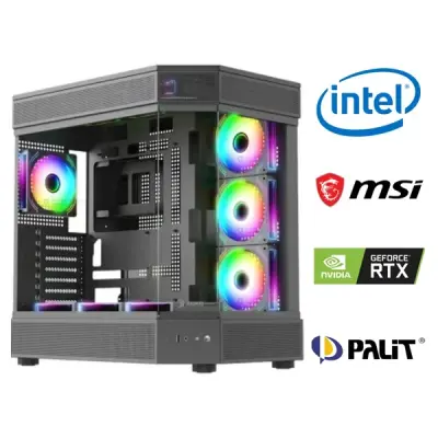 İNTEL İ7 12700F+64GB RAM+2TB M2+RTX 5070 OYUNCU BİLGİSAYARI SİYAH