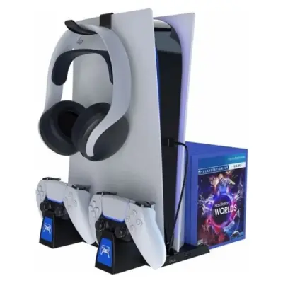 İPEGA PS5 PLAYSTATION 5 DİKEY ŞARJ STANDI VERTİCAL CHARGİNG DOCK 5 IN1 VERTİCAL STAND