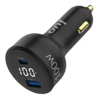 Juo 100W Led Ekranlı Type-C + USB-A Araç Şarj Aleti iPhone & Android & Notebook Araç içi Şarj Cihazı