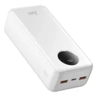 Juo 30000mAh 22.5W Dijital Led Ekranlı Taşınabilir Hızlı Şarj Cihazı Powerbank Beyaz