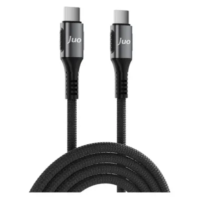 Juo 60W USB Type-C to Type-C Örgülü PD Hızlı Şarj ve Data Kablosu 1 Metre