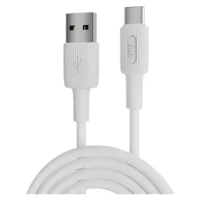 Juo 66W USB-A to USB Type-C Silikon Hızlı Şarj ve Data Kablosu 1 Metre Beyaz