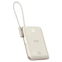 Juo Magsafe Powerbank 10000mAh Standlı 20W Dahili Type-C Kablolu Taşınabilir Hızlı Şarj Cihazı Beyaz