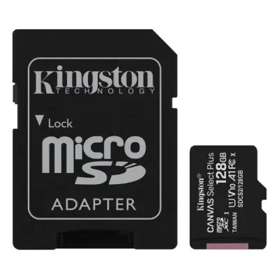 Kingston Sdcs2 128 Gb Canvas Plus 100r A1 C10 Mıcrosd Hafıza Kartı