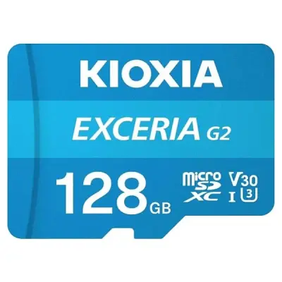 Kioxia Exceria G2 LMEX2L128GG2 Class 10 UHS-I U3 V30 128 GB Micro SD Kart