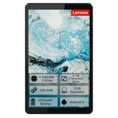 LENOVO TAB M8 3GB + 32GB 8" Wİ-Fİ GRİ TABLET - ZA5G0185TR