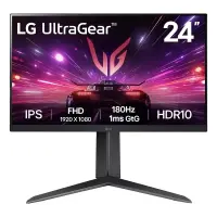 LG 24” ULTRAGEAR 24GS65F-B 1MS (GTG) 180HZ (HDMI+DİSPLAY) AMD FREESYNC + G-SYNC HDR10 IPS PANEL FHD PİVOT GAMİNG MONİTÖR