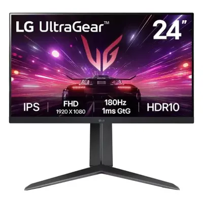 LG 24” ULTRAGEAR 24GS65F-B 1MS (GTG) 180HZ (HDMI+DİSPLAY) AMD FREESYNC + G-SYNC HDR10 IPS PANEL FHD PİVOT GAMİNG MONİTÖR