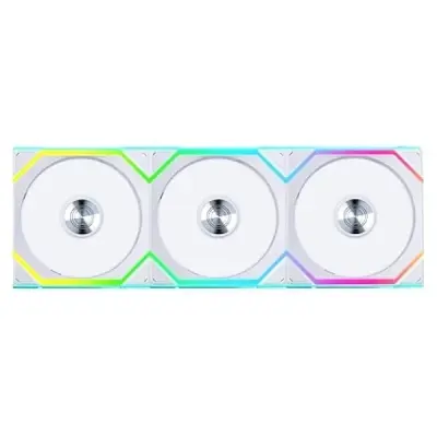 Lian Li UNI Fan SL - Wireless 120 - Triple Pack - ARGB Fan - 2.4 GHz Wireless Signal for RGB & Fan Control - Customizable Lighting Effects - Controller Required - White (12SL1W3W)