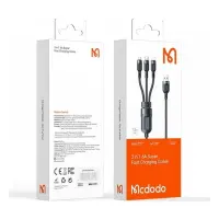 MCDODO CA-0930 65W 3İN1 HIZLI ŞARJ KABLOSU 6A 1.2M-SİYAH