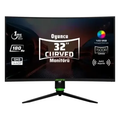 MONSTER ARYOND A32 V2 32'' 180HZ QHD CURVED HOPARLÖRLÜ OYUNCU MONİTÖRÜ