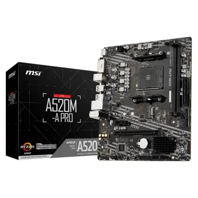 MSI A520M-A Pro AMD AM4 DDR4 Micro ATX Anakart