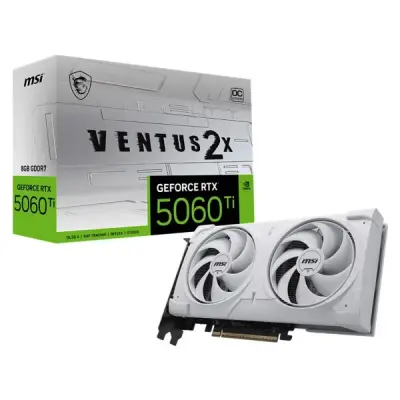 MSI RTX 5060 TI 8G Ventus 2X OC White Plus G506T8V2CWP 128 Bit GDDR7 8 GB Ekran Kartı