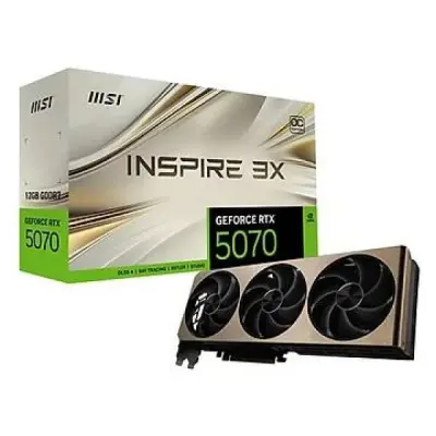 MSI RTX 5070 12G Inspire 3X OC G5070-12I3C 192 Bit GDDR7 12 GB Ekran Kartı