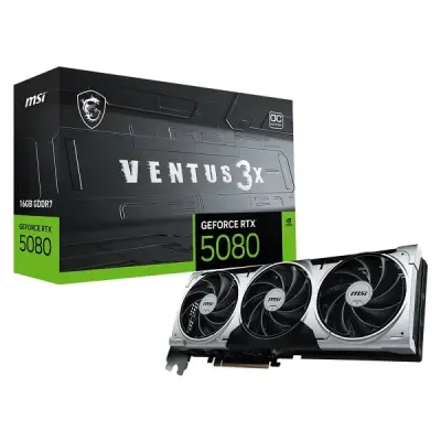 MSI RTX 5080 16G Ventus 3X OC Plus G5080-16V3CP 256 Bit GDDR7 16 GB Ekran Kartı