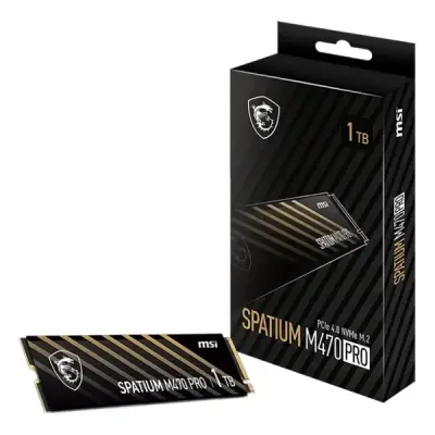 MSI SPATIUM M470 PRO PCIE 4.0 NVME M.2 1TB (6000MB OKUMA / 4500MB YAZMA)