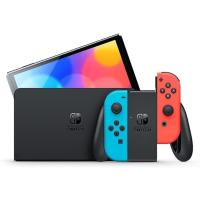 NİNTENDO SWİTCH OLED NEON RED/NEON BLUE OYUN KONSOLU 128 GB OYUN YÜKLÜ
