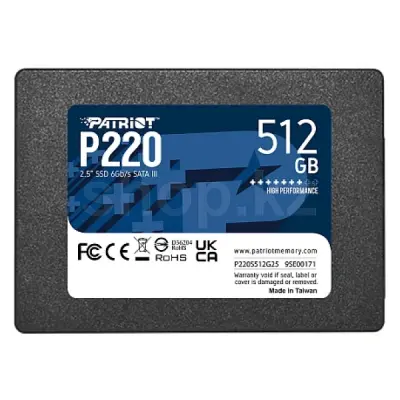 Patriot P220 P220S512G25 512GB (550/500MB/s) 2.5" SATA3 SSD