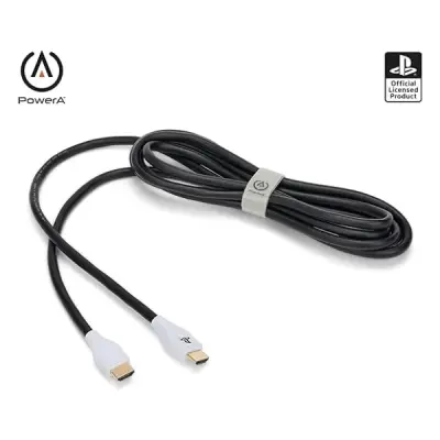 POWERA PLAYSTATION 5 ULTRA YÜKSEK HIZLI HDMI KABLO 3 METRE BEYAZ SİYAH