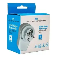 Powermaster 16816 Anahtarlı Tekli Akım Korumalı Priz