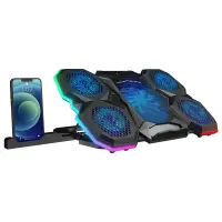 RAMPAGE AD-RC14 X-RANGER 10 MODE RGB 1*125MM + 4*70MM FAN 9-17 NOTEBOOK SOĞUTUCU STAND