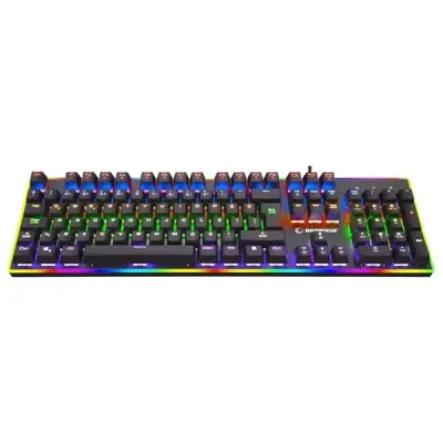 RAMPAGE BYGAME-K1 RGB LED FRAME RAİNBOW MEKANİK RED SWITCH GAMİNG OYUNCU KLAVYESİ