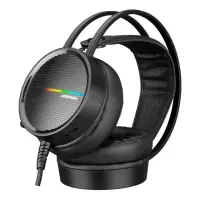 RAMPAGE RM-K3 CASHE PLUS USB 7.1 RAİNBOW LEDLİ ESNEK SAĞLAM SİYAH GAMİNG OYUNCU MİKROFONLU KULAKLIK