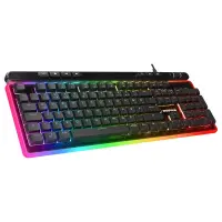 RAMPAGE SHINE K14 SİYAH USB RGB BACKLİGHT MEMBRANE GAMİNG OYUNCU KLAVYE