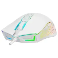 RAMPAGE SMX-G68 SPEAR FULL RGB 7200DPI 7D MAKROLU GAMİNG OYUNCU MOUSE BEYAZ