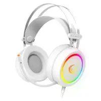 Rampage Stormy Beyaz RGB 7.1 USB Kablolu Kulak Üstü Oyuncu Kulaklığı