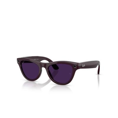 Ray Ban Meta Skyler 2. Nesil Parlak Siyah Transitions Ametist Mor