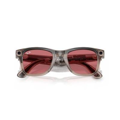 Ray-Ban Meta Wayfarer Akıllı Gözlük Shiny Warm Stone Watermelon Red Transitions RW4006
