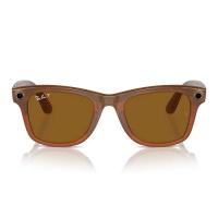 Ray-Ban Meta Wayfarer Akilli Gozluk Parlak Karamel Polarize Kahverengi RW4008