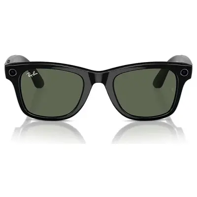 Ray-Ban Meta Wayfarer RW4006 50 Beden 601/7150 Parlak Siyah-G15 Green