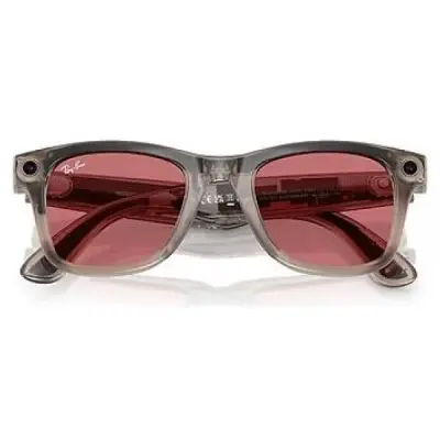Ray-Ban Meta Wayfarer Akıllı Gözlük Shiny Warm Stone Watermelon Red Transitions RW4006