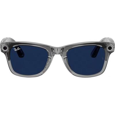 Ray Ban Meta Wayfarer Gen 2 RW4012 50 Beden Transparan Gri -Transitions Safir Mavi