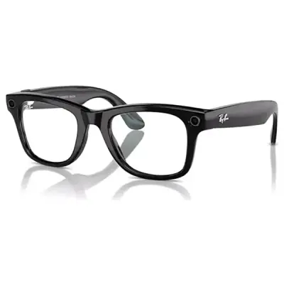 Ray-Ban Meta Wayfarer RW4008 53 Beden 601/SB53 Parlak Siyah-Clear