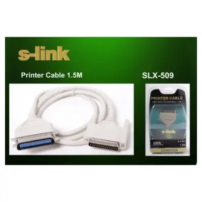 S-LINK SLX-509 1.5 METRE LPT ESKİ TİP YAZICI KABLOSU - 2590