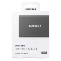 Samsung 2TB T7 Serisi USB 3.2 (Okuma 1050MB / Yazma 1000MB) Gri Harici SSD