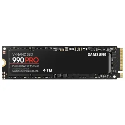 SAMSUNG 990 PRO 4TB 22X80MM PCIE GEN 4.0 X4 NVME 7450-6900 M.2 SSD MZ-V9P4T0BW